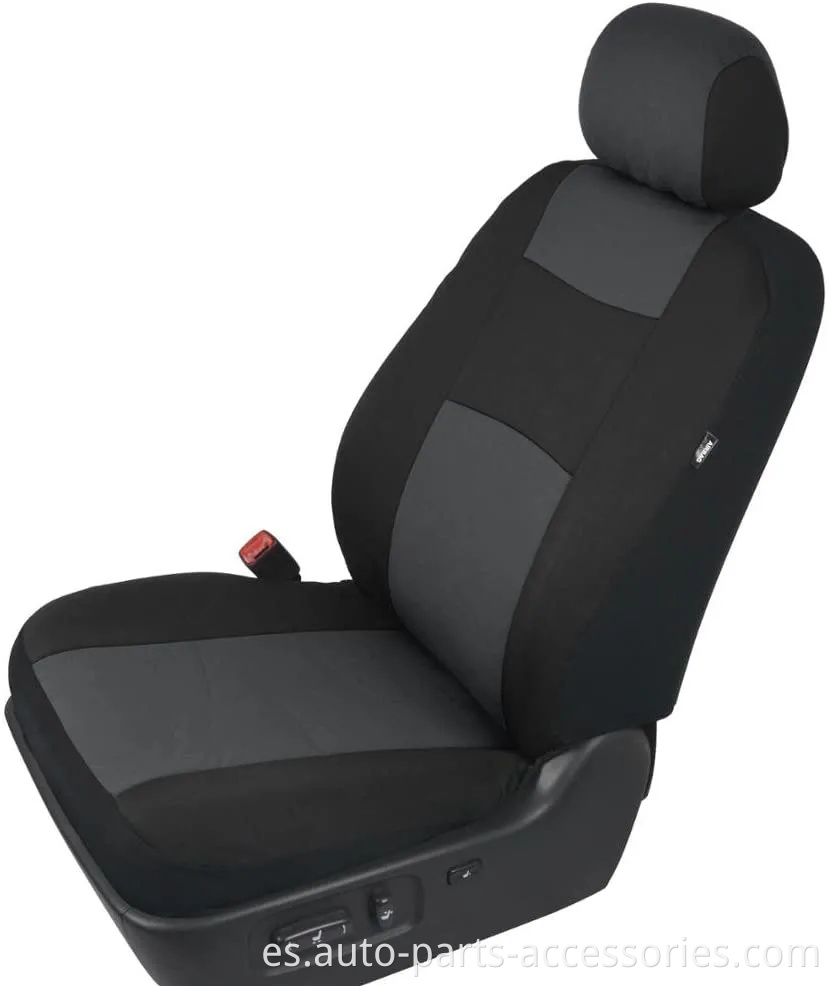 Cubierta de asiento de 9 piezas de tela plana universal, (negro) (, ajuste la mayoría de los automóviles, camiones, SUV o furgoneta)